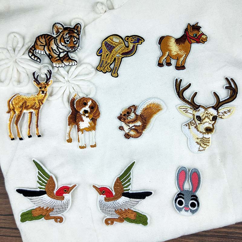 Bordado de la computadora logo bordado animal ropa parche tela decoración reparación planchado calcomanías accesorios de ropa