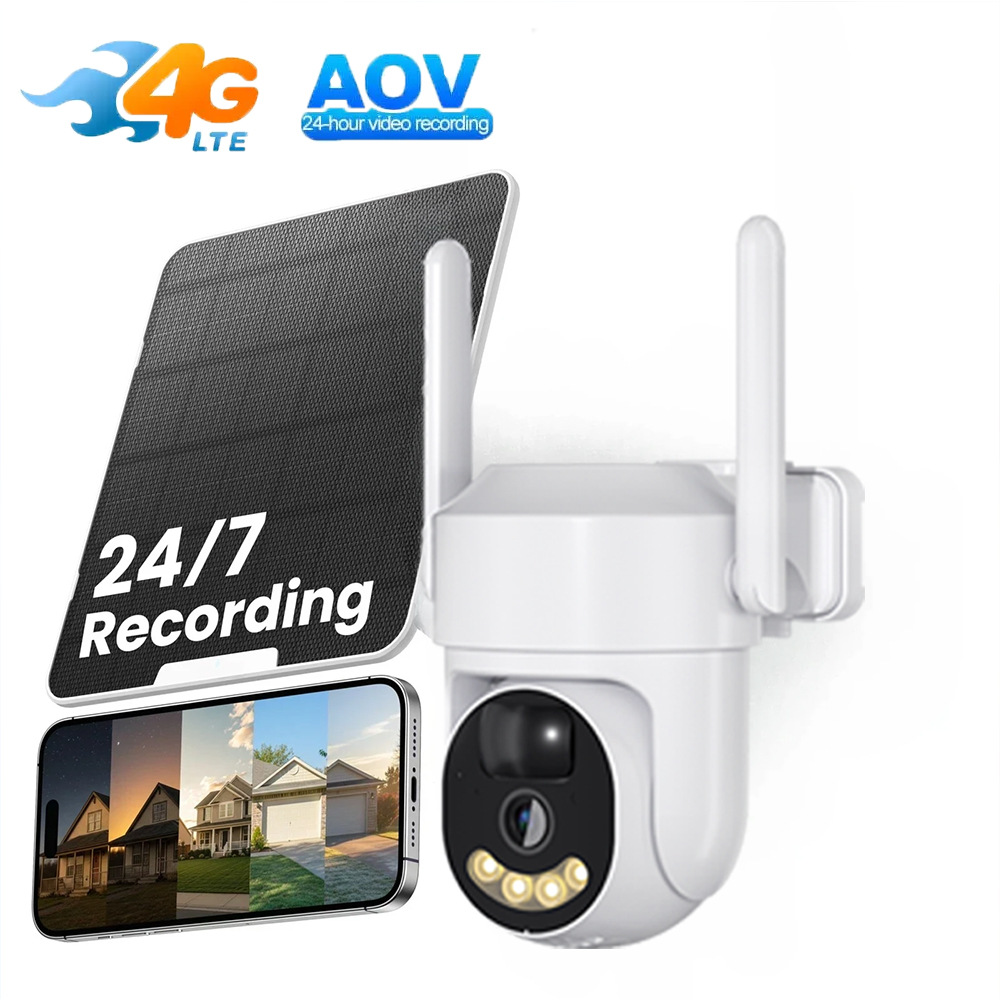 New Solar Surveillance Camera Without Electricity and Network, Lifetime Free Traffic 4g Outdoor Orchard Outdoor Monitor