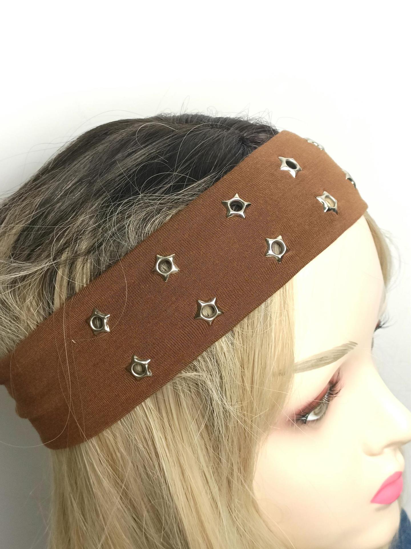 HW250301-22.5x6cm弹力布+14五角星气眼朋克