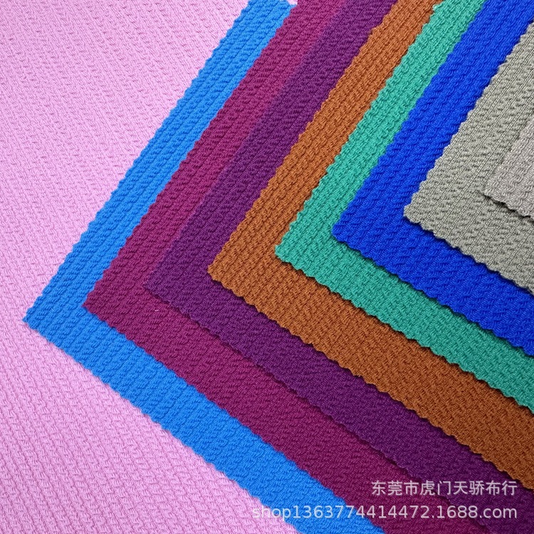 针织蛇仔罗纹立体感好 270克涤氨抗起球扭扭罗纹 240克纽纽罗纹条