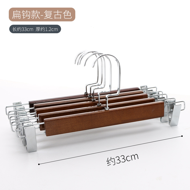 Fábrica al por mayor desarrollo P66 tienda de ropa percha de madera color madera cruda Hotel tienda de ropa percha puesto antideslizante