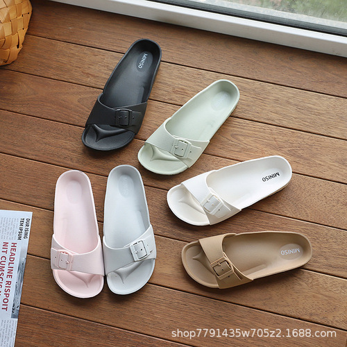 EVA single-strap sandals summer fashionable fresh minimalist style women anti-slip waterproof heightening toe sandals wholesale