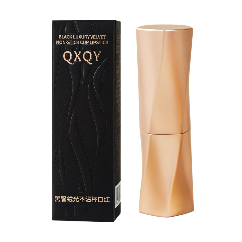 QXQY ブラックベルベット口紅マット長期持続防水あんこカラー気質持続メイク口紅女性レトロ美容メイク|undefined