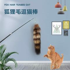 キツネの毛が猫をからかう棒が長いので、猫をからかう棒の羽が頭の三節に代わって伸縮して猫をからかう釣り式の猫のおもちゃの現物です。