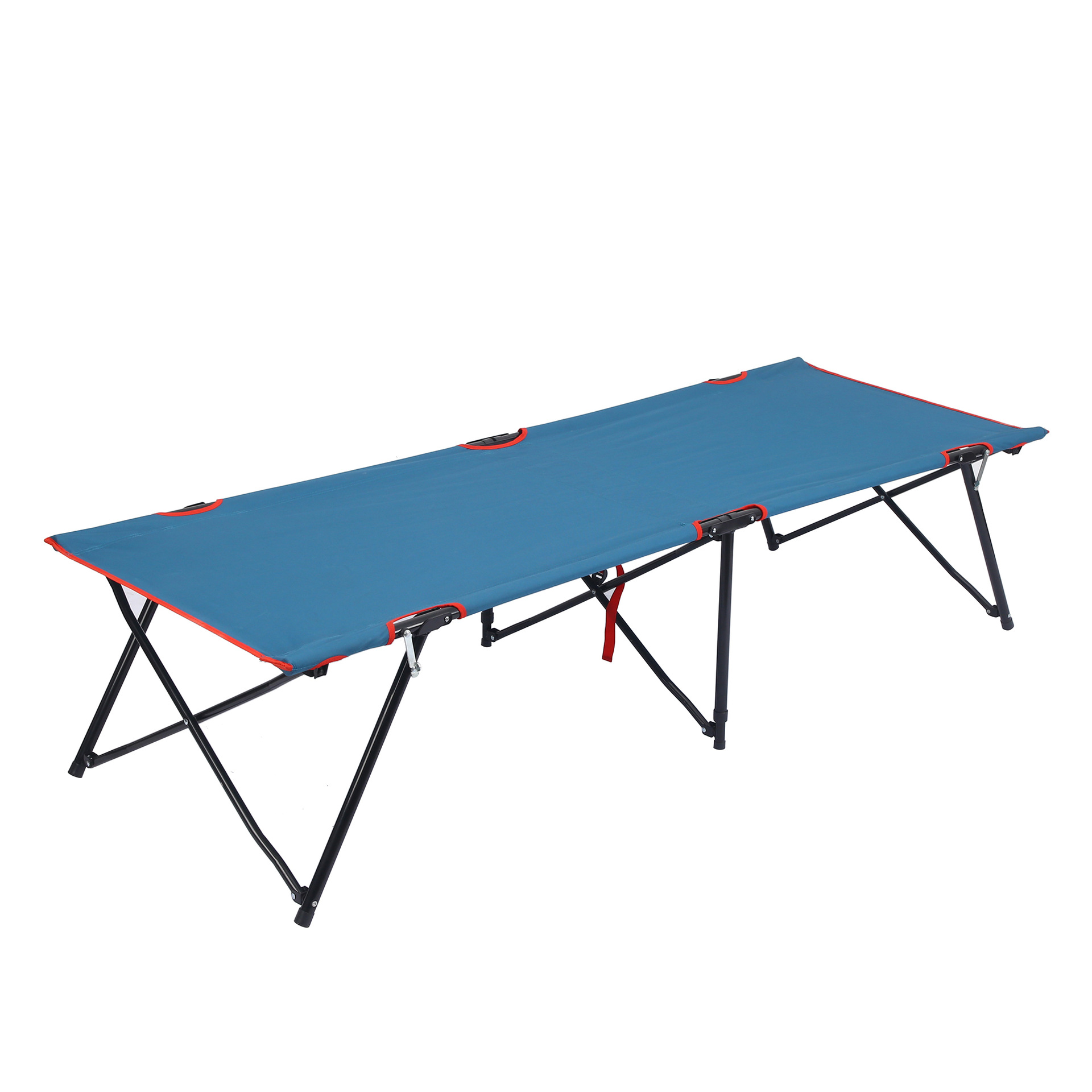 Cama de campamento ultraligera al aire libre Táctica Ultra ancha para el almuerzo individual Cama de campamento de aleación de aluminio Cama plegable portátil al por mayor