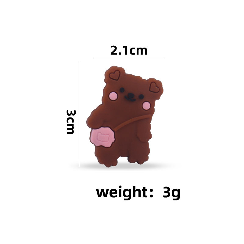 Creativo DIY bebé suministros animal de dibujos animados oso silicona joyería bebé chupete cadena molar teether pulsera Accesorios