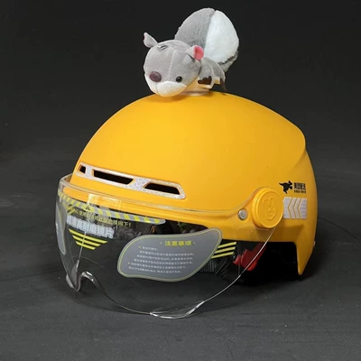 Motosiklet dəbilqələri delivery helmet accessory, high-end - no-helmet-little-squirrel-gray
