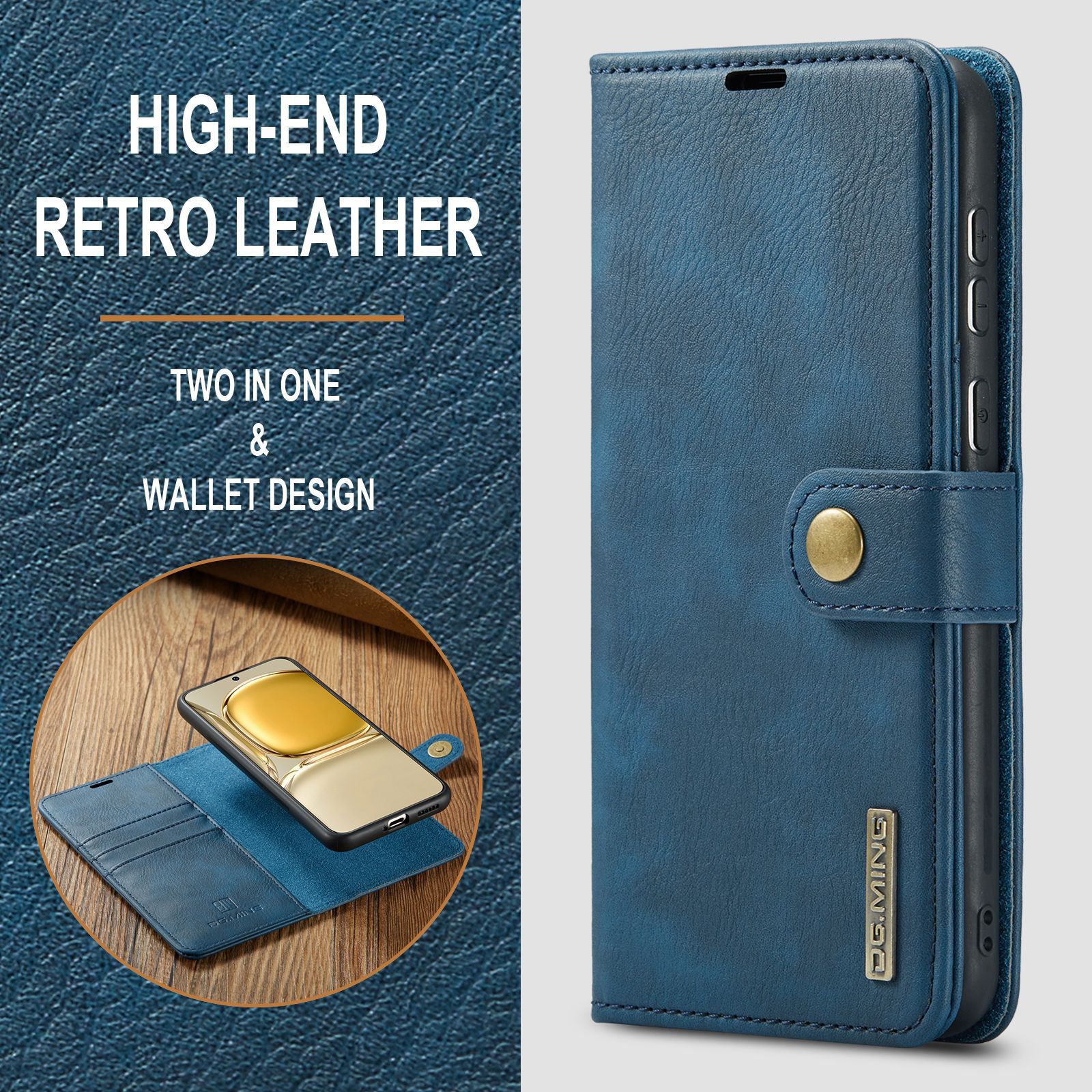 Magnetische Handyhülle Aus Leder Für Huawei P50 Und P50 Pro_voghion.com