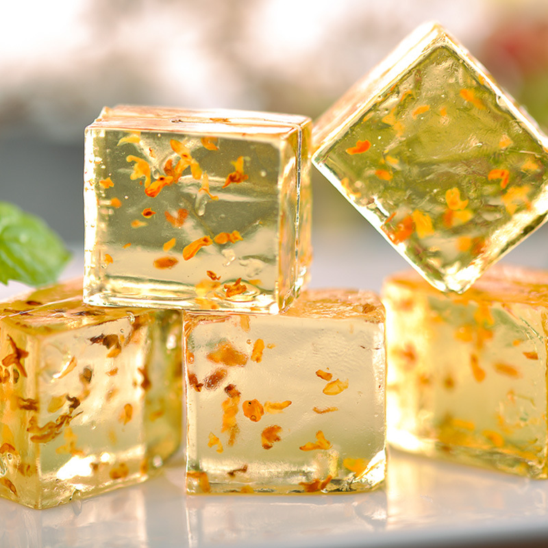 osmanthus parfait Guangxi Guilin specialty crystal osmanthus cake rose passion fruit transparent good-looking and delicious snacks