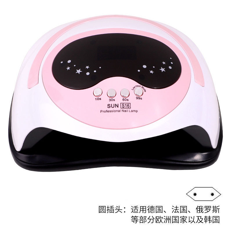 Nueva lámpara de manicura 168w máquina de fototerapia de alta potencia de secado rápido portátil inteligente lámpara de cocción de manicura de inducción transfronteriza