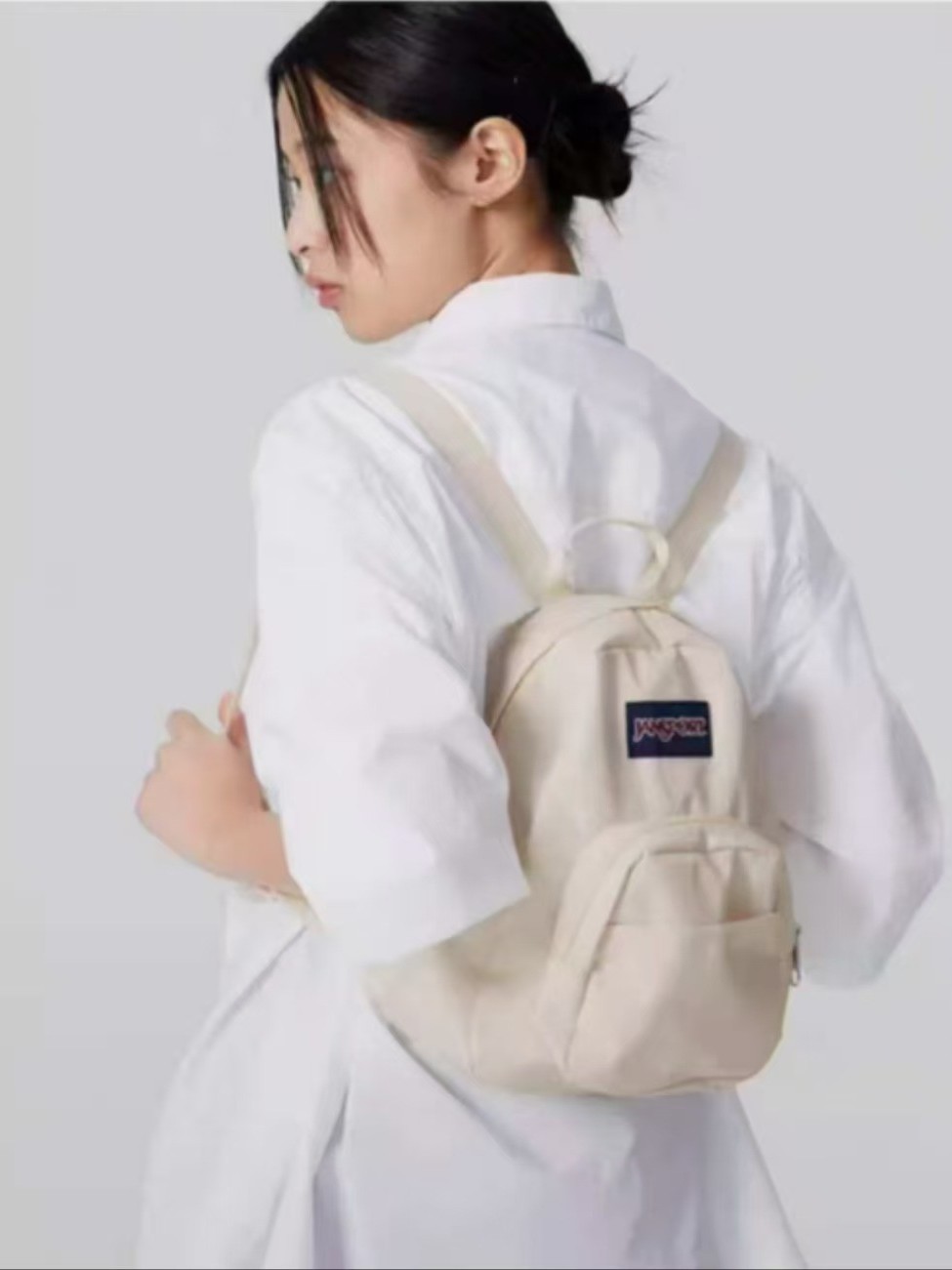 Jansport Jessbo Backpack Mommy Bag Simple Female Student Ins Mini Bag Kidsren's Casual Ins Style