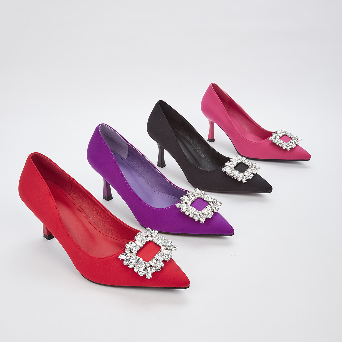 Women's fashionable cute elegant high heels pointed-toe low-cut…