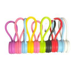 创意磁吸理线扣硅胶磁力贴理线器磁力绕线器绑线带冰箱贴收纳扣