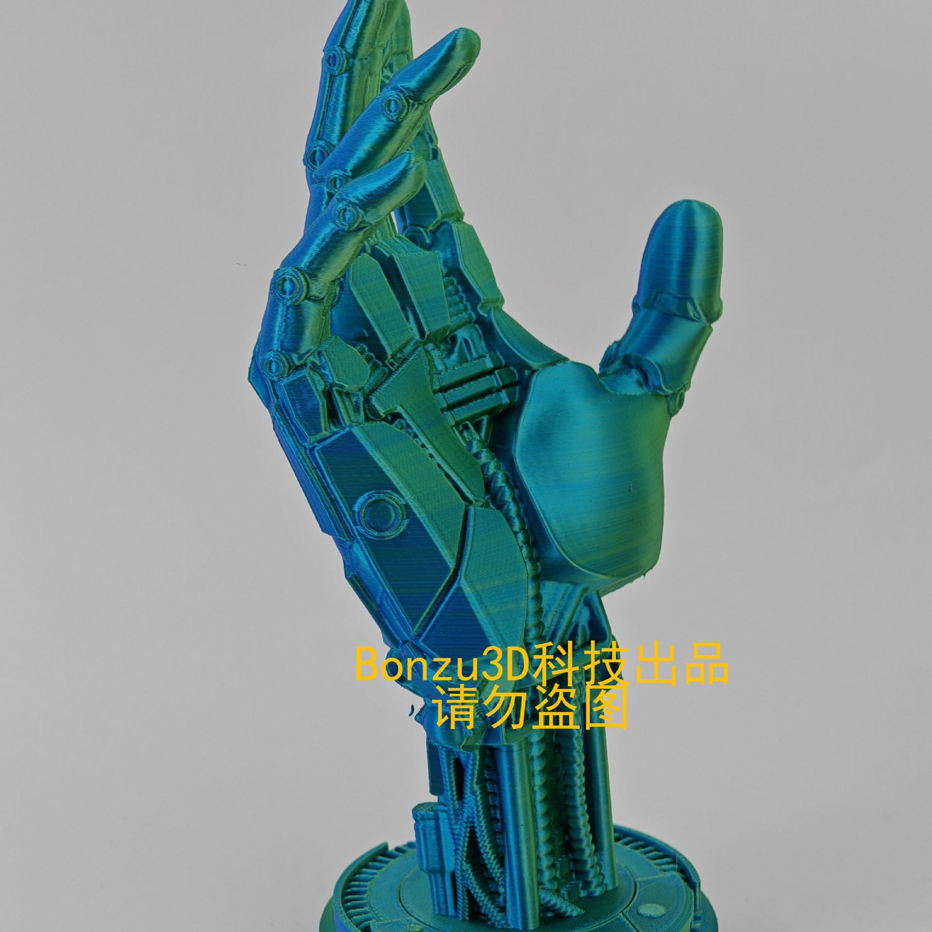 레이저 블루 그린 그라디언트 (하단 중공 로고)-로고가있는 둥근 기초