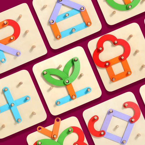 Montessori early education toys wooden puzzles versatile building sets intellectual toys baby educational toys kindergarten
