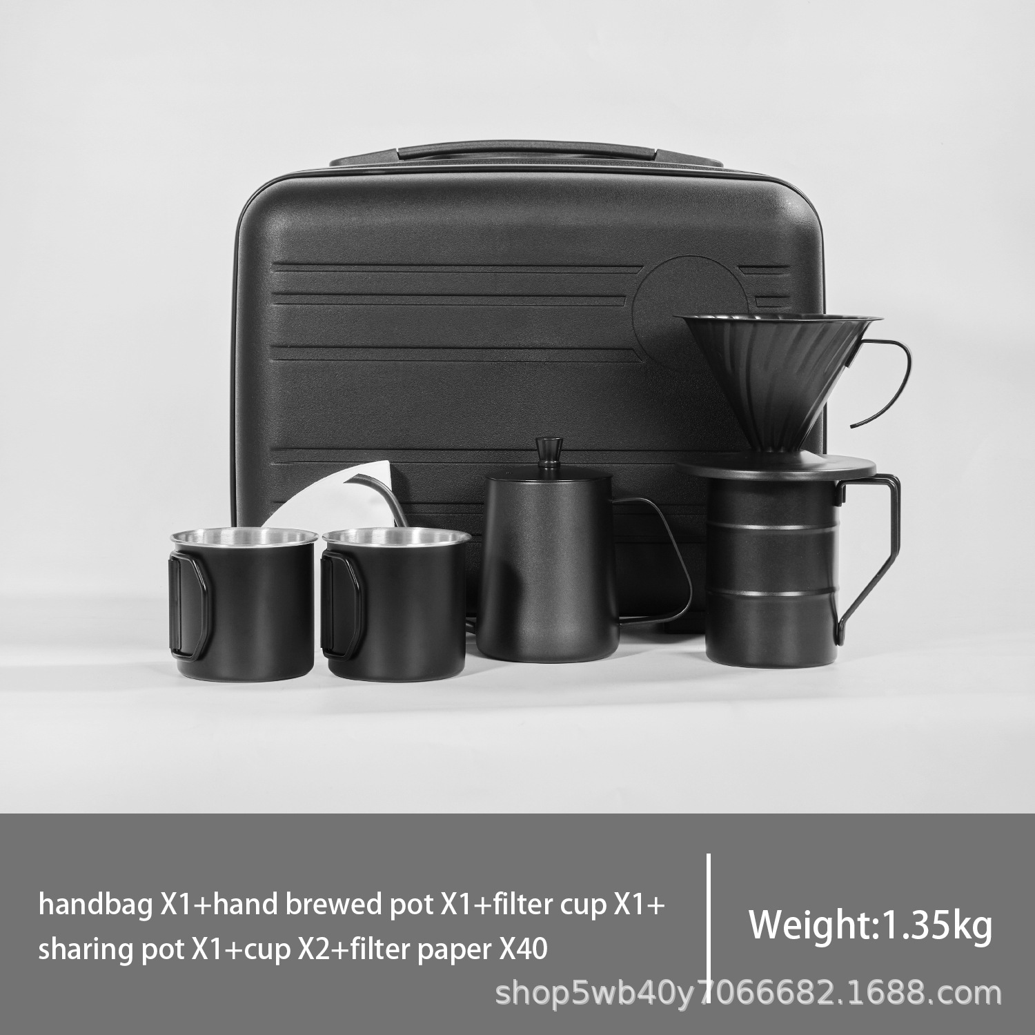 Regalos festivos de café de mano, molino de frijoles, conjunto completo de aparatos de café portátiles al aire libre, al por mayor