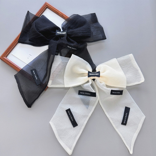 Small Fragrance Mesh Double Layer Large Butterfly Bow Bust Flower DIY Accessory Wedding Dress Gown Dress Fabric Sticker Direct Sale