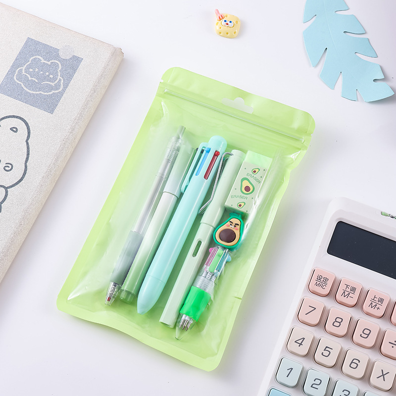 Juegos combinados de venta caliente transfronterizos de alto valor de aguacate juegos de papelería de aprendizaje de temporada escolar pequeños regalos al por mayor