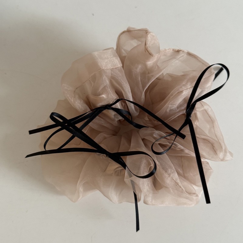 Encaje lazo para el cabello de intestino grueso de doble capa ins coreanos cuerda para el cabello de intestino grueso fresco y dulce en la parte posterior de la cabeza accesorios para el cabello femenino