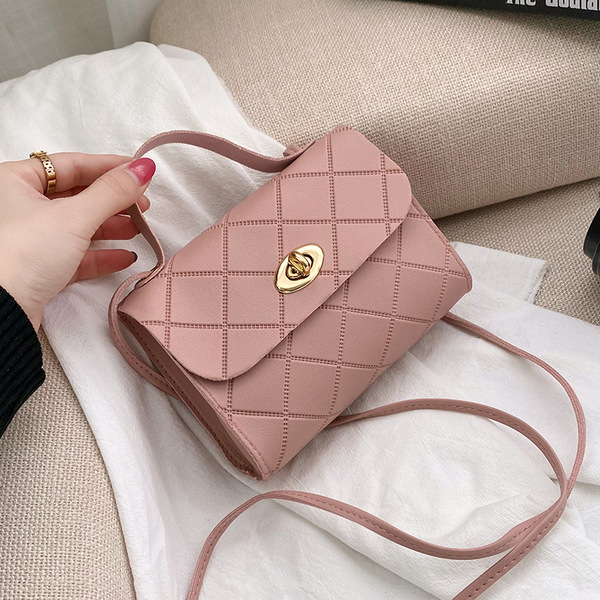 universal fashionable handheld shoulder bag with diamond pattern one…