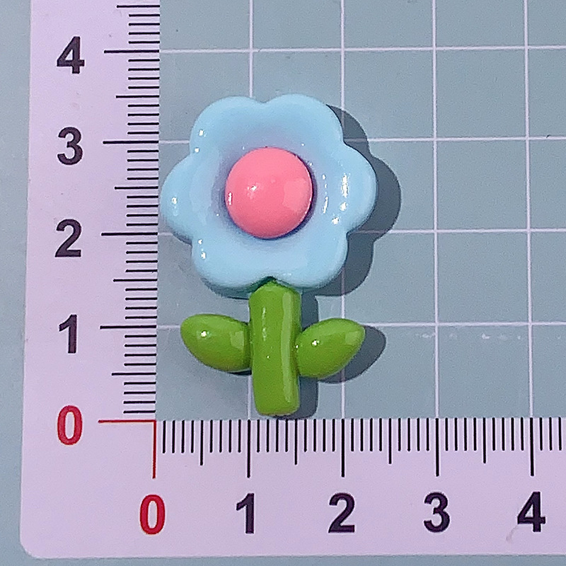 Nuevo color sólido tulipán flor de resina accesorios DIY pegamento crema caja de teléfono móvil adornamiento de pelo agujero agujero colgantes de hebilla de zapatos, etc.