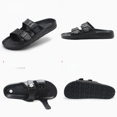 2024 New Summer Casual Men's Dual Strap EVA Slip-ons with Toe Exposure Men's Slippers Cross-border Trend Beach Shoes 47 Size