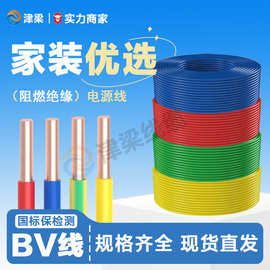 国标铜芯BV绝缘电源线4/6/10平方电缆线户外电源插座铜线硬线电线