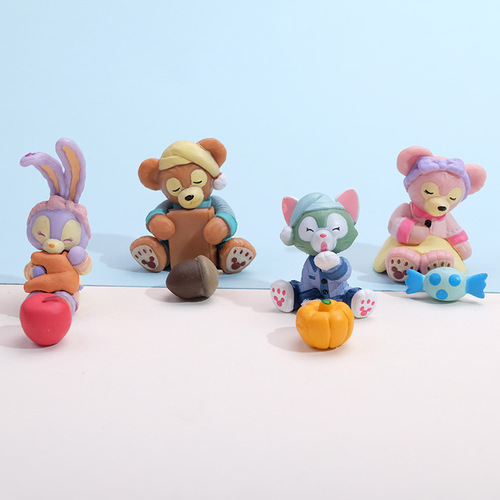 Sleeping Duffy Star Dew Rabbit Individual Set Doll Handmade DIY Accessories Keychain Patch Necklace Light Accessories