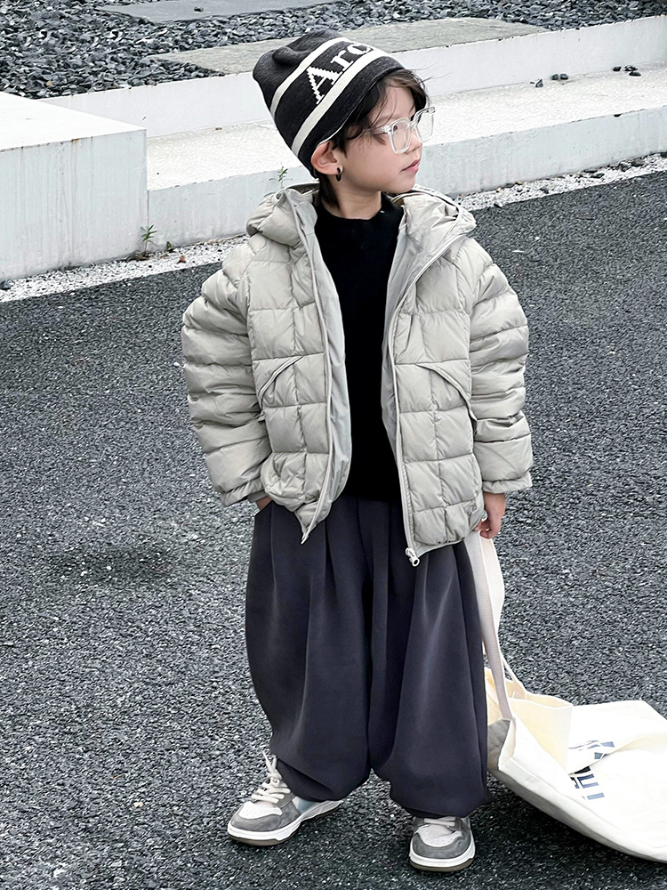 Chaqueta de Plumón para Niños, 90% Plumón de Pato Blanco, Ropa de Invierno para Niños, Estilo Coreano 2025, Chaqueta Corta Gruesa para Niños, Ropa de Invierno