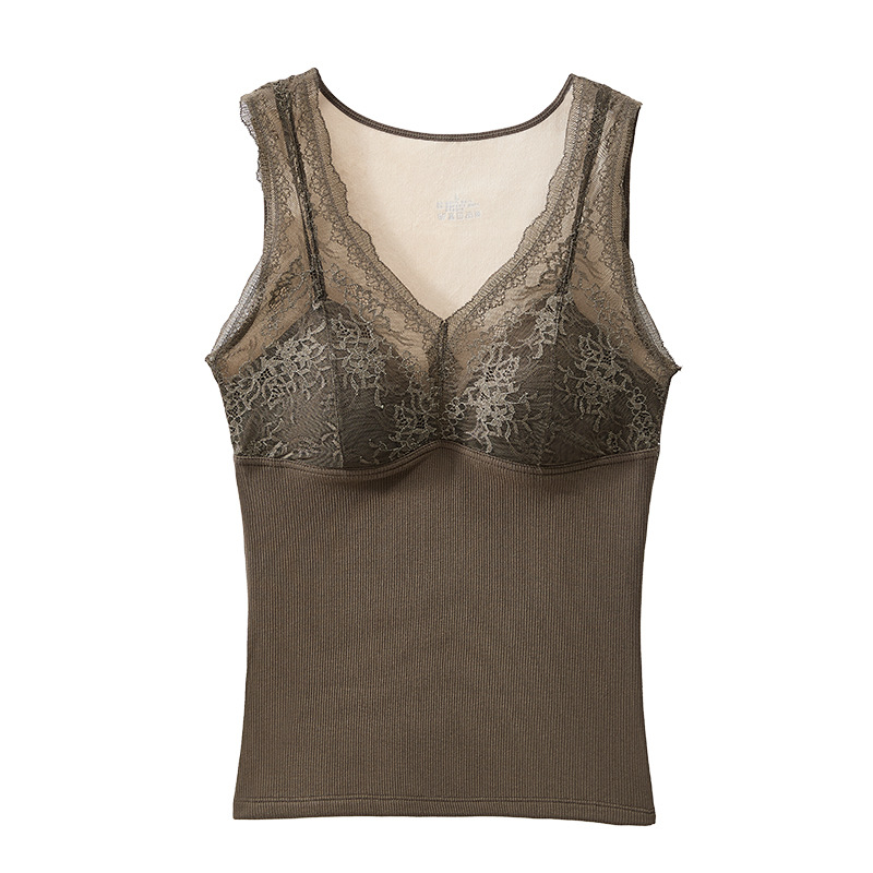 Vest, green and brown