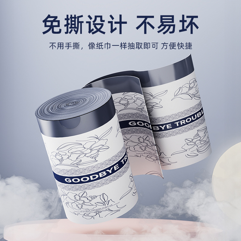 垃圾袋家用手提式加厚超厚厨房专用抽绳实惠装免撕小收口大塑料袋|undefined