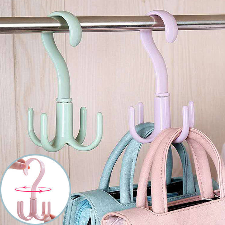 Multifunctional rotatable four-claw hook...