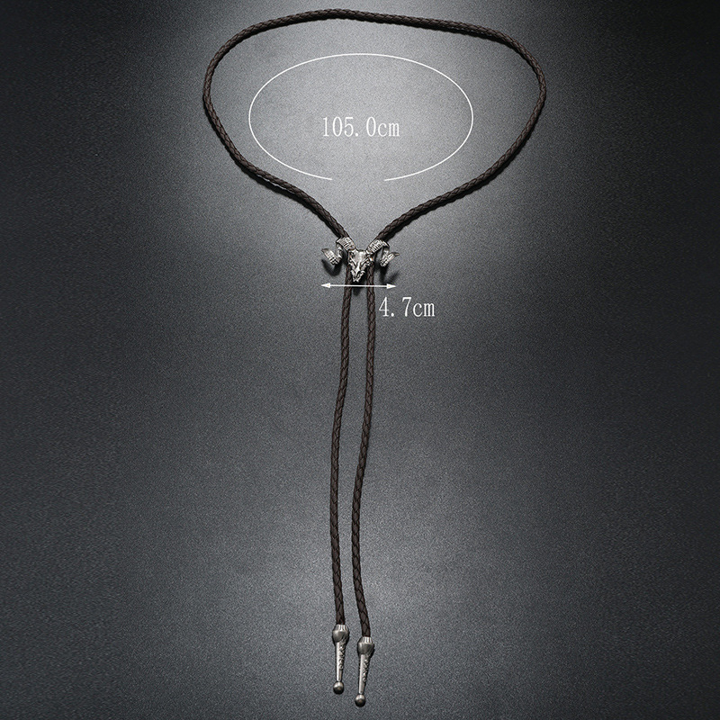 Casual Geometric Pu Leather Alloy Unisex Bolo Tie Necklaces display picture 3