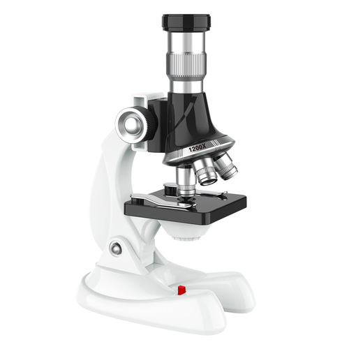Cross-border supply children's microscope educational cutting-edge calibration 1200x magnification science experiment toy