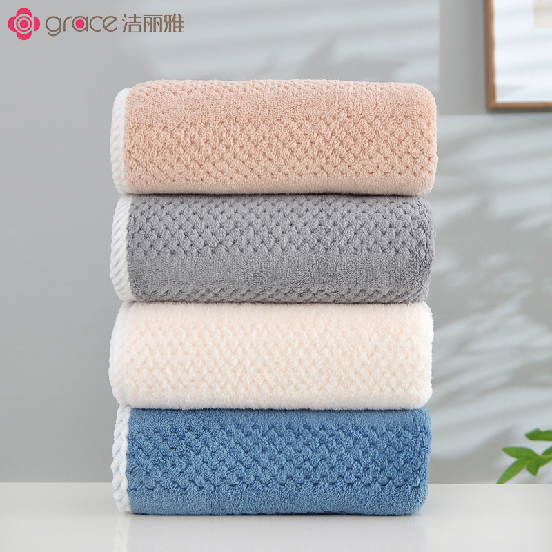 Jiliya Towel Pineapple Face Wash Adult Household Microfiber Absorbent Quick-drying Soft Skin-friendly Hair