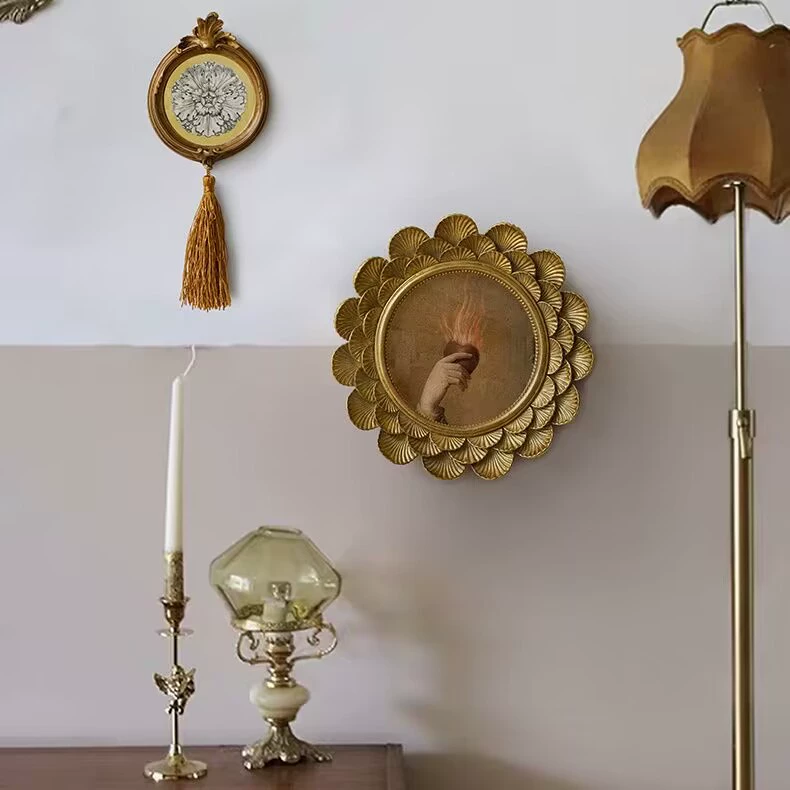 Ретро-картина в европейском стиле для спальни, роскошная декоративная живопись для гостиной, настенная картина для дивана, прикроватные украшения, подарок на день рождения, рамка для картины