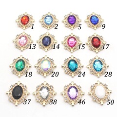 32 * 29mm合金楕円花盤真珠頭飾りアクセサリーdiyアクセサリー楕円樹脂ドリル