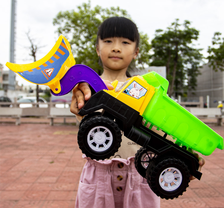 Excavadora de vehículo de ingeniería multifuncional para niños de comercio exterior, coche de juguete deslizante inercial de gran tamaño, suministro de fabricante de playa