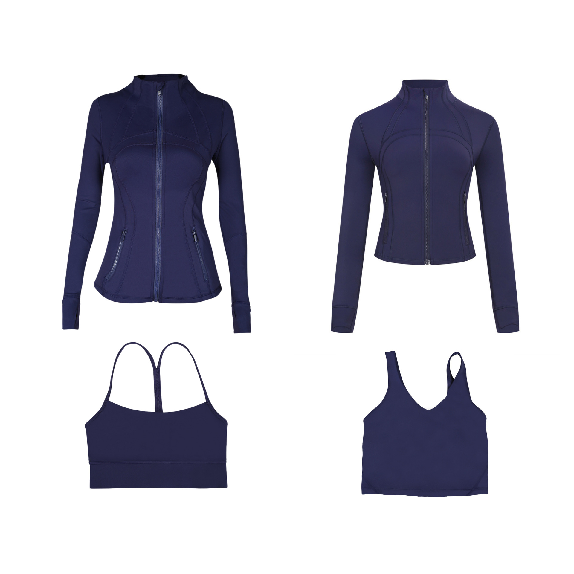 Women's Slim Fit Active Set Jacket And Vest Collection For Sport_voghion.com
