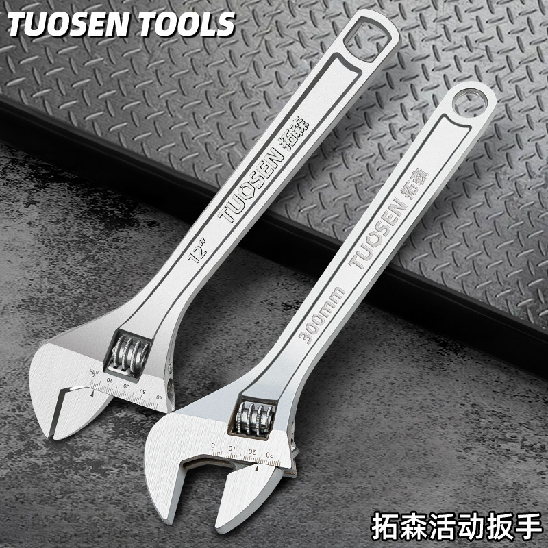 Wholesale Topson tool manual adjustable wrench 12 inch large open-end adjustable wrench 15 inch multi-function adjustable wrench