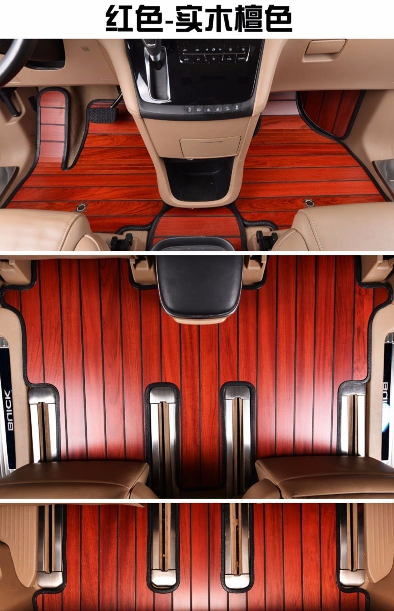 Specially Designed for the 2024 Denza D9, Solid Wood Floor Mats for Denza D9 Mvp, Yacht-Style Wooden Floor Car Floor Mats, Full Coverage Modification