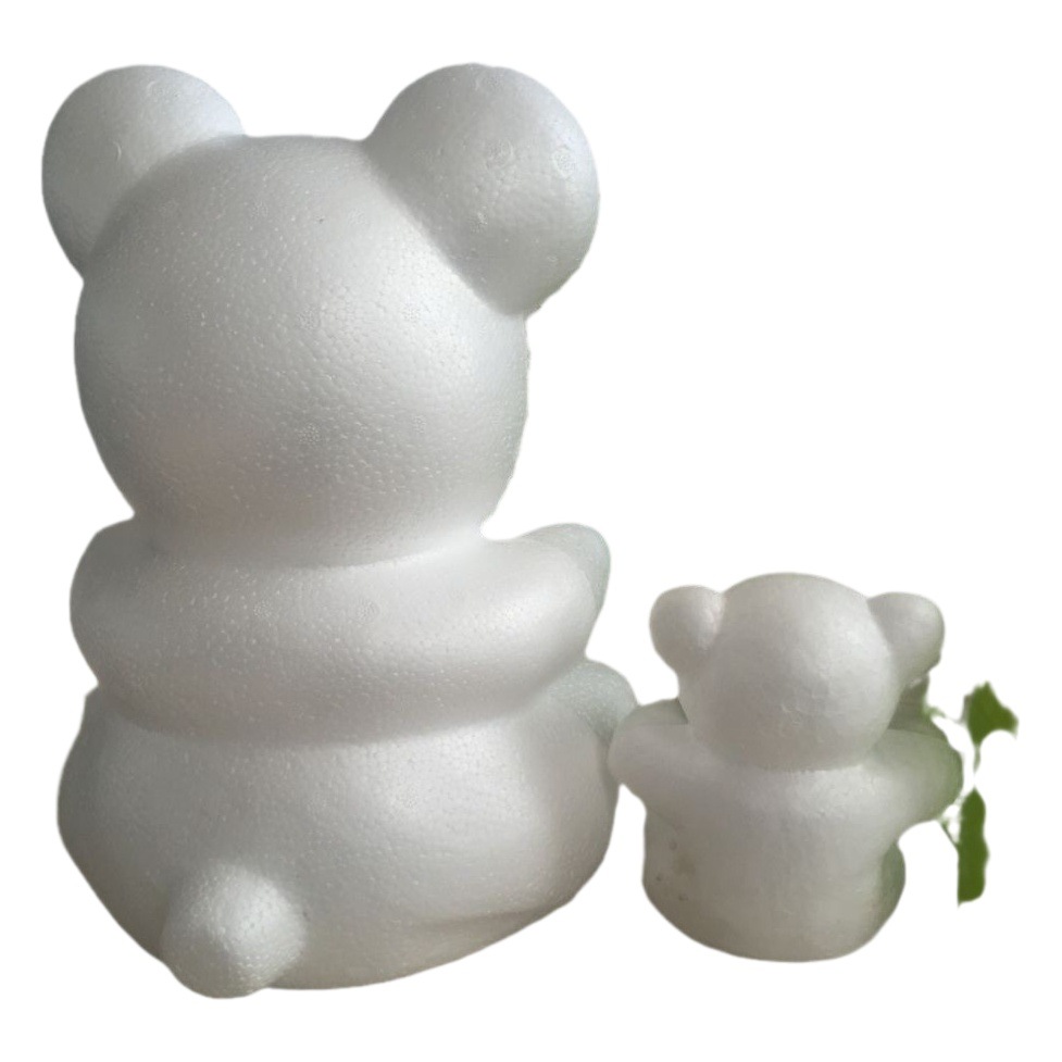 Oso de espuma directo de fábrica blanco DIY material de arreglo floral hecho a mano Día de San Valentín Rosa oso con juguete