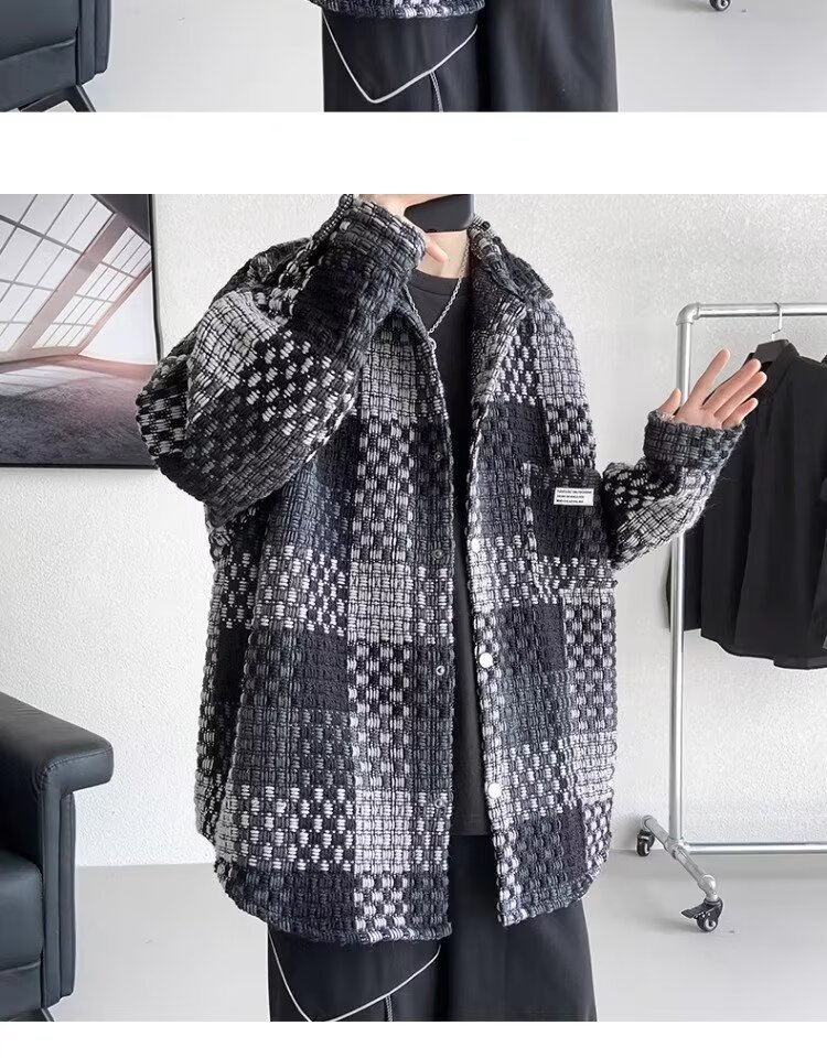 Winter Jacket For Men Thickened Wool Blend Trendy Street Style_voghion.com