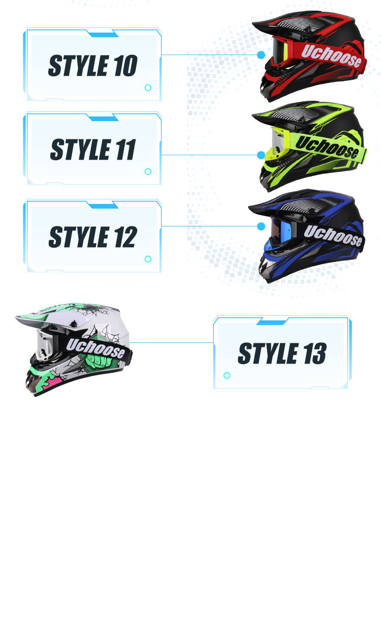 Motorcycle Off-Road Helmet for Men and Women, Small and Lightweight, Abs, All-Season Full-Cover Mountain Racing Breathable Riding Protection