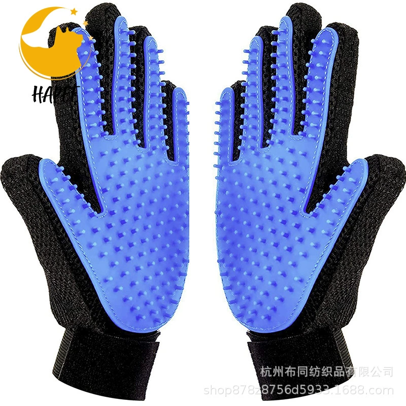 Амазонки ПЭТ расческа перчатки ванны любимчика чистящие средства собака Расческа Собака банные перчатки Массаж