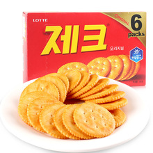 韓國進口食品LOTTE樂天ZEC傑克咸味餅干300g盒裝休閑零食糕點心