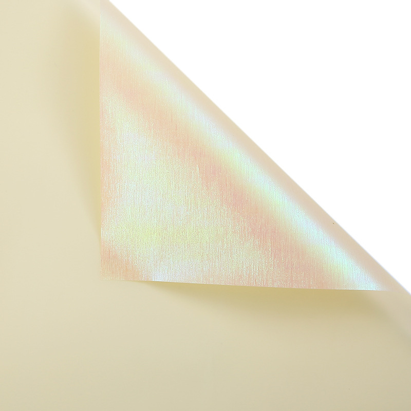 Fábrica de fiestas de flores al por mayor nuevos productos coloridos láser flor de embalaje de flores de color sólido impermeable paquete de papel de embalaje de flores