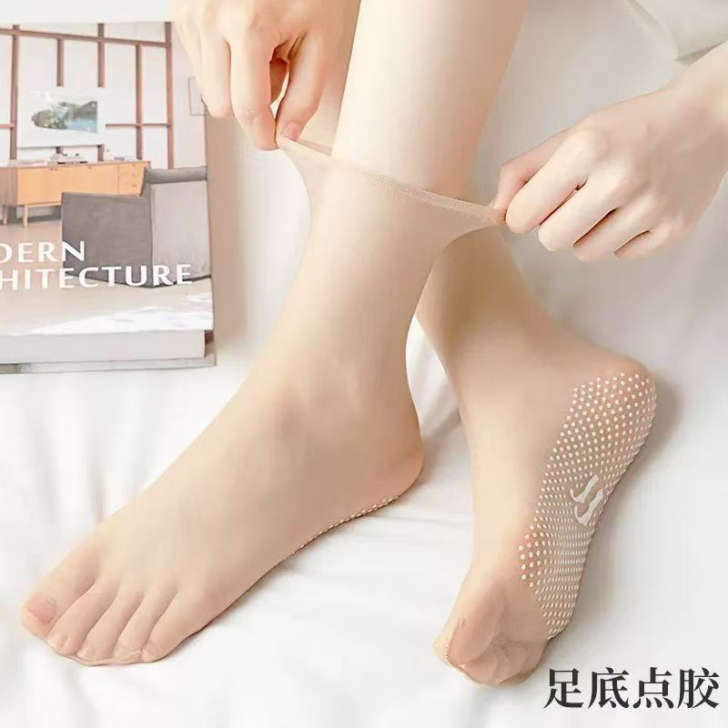 女性用ミッドカーフストッキング、春と秋の肌色の引っかかり防止ミッドレングスカーフソックス、ハーフチューブ夏用薄手の膝上ソックス卸売|undefined