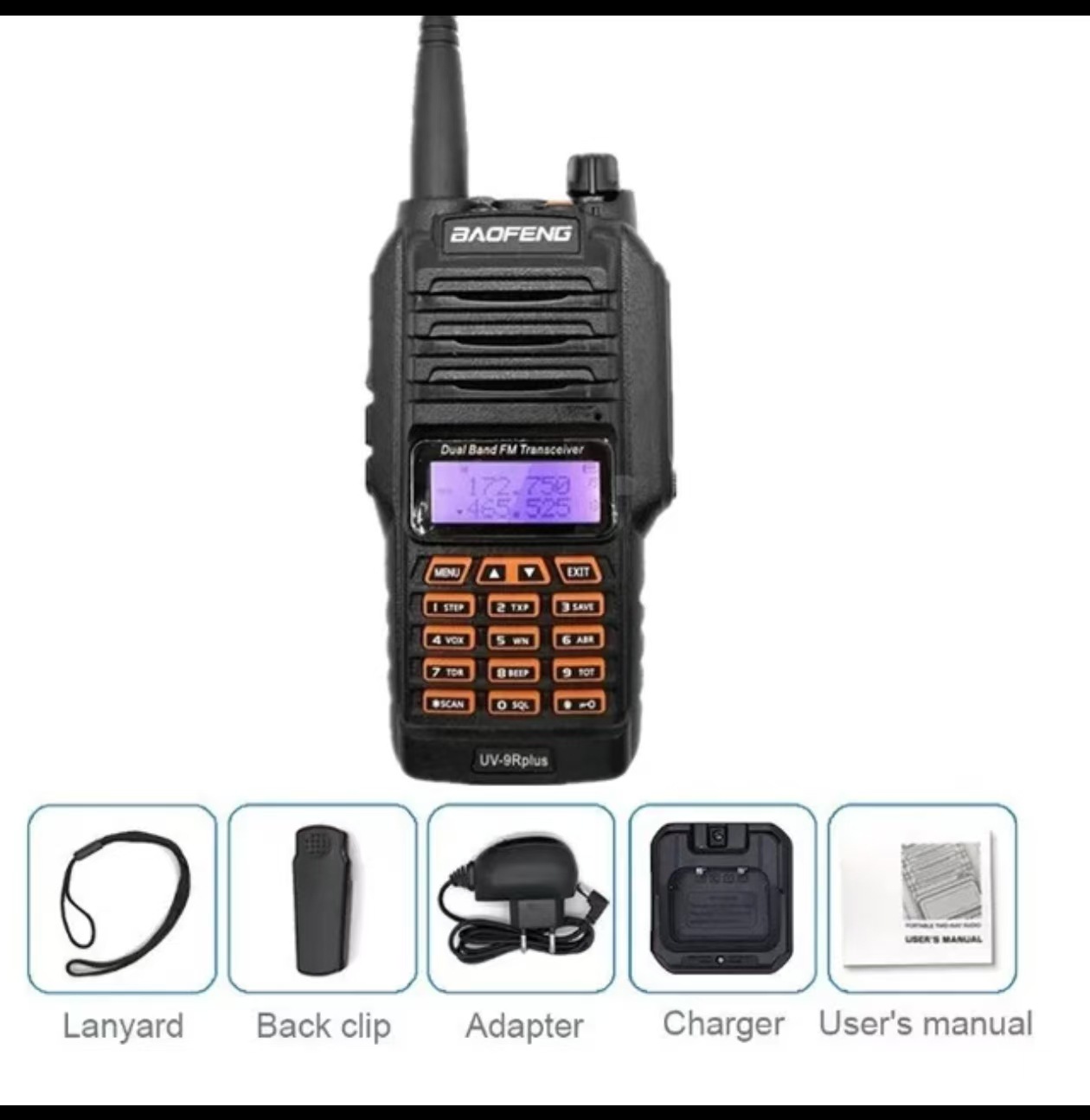 Baofeng baofeng uv9rplus walkie-talkie baofeng t56 impermeable Marina walkie-talkie muy alta frecuencia fábrica de alta potencia