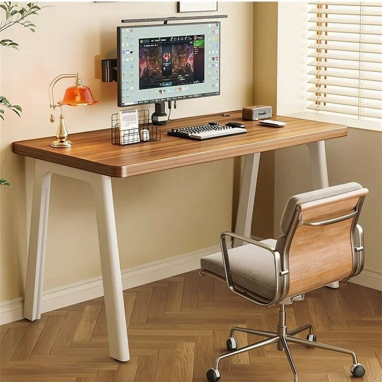 Modern minimalist solid wood computer desk for home use in living room, bedroom, study, desktop office desk, small apartment solid wood writing desk